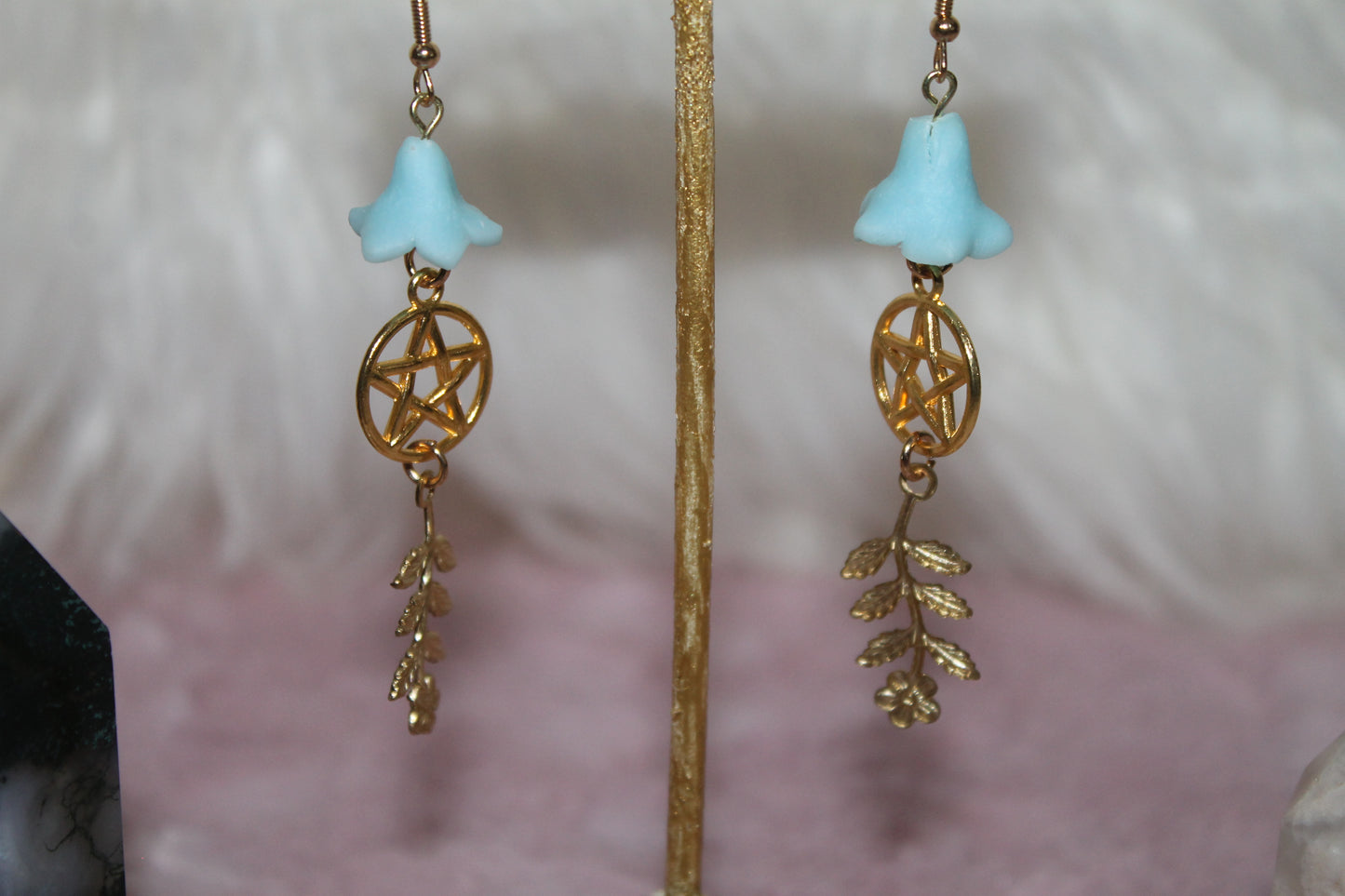 🔵 Lunar Blossom Earrings